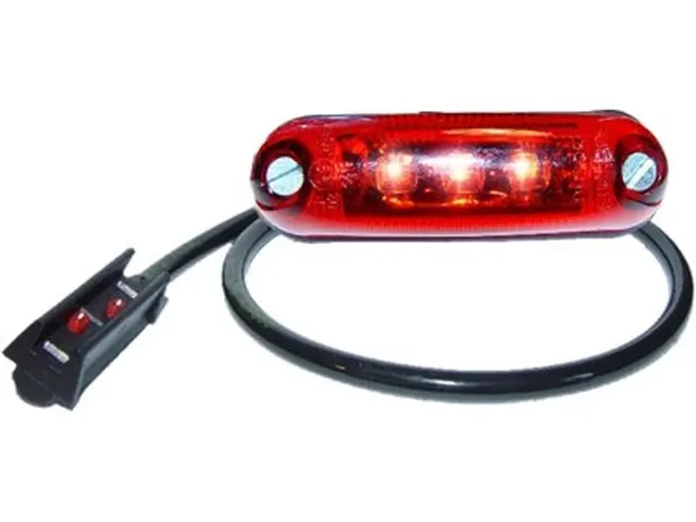 LED Rear Position Lamp POSIPOINT red cable 0,5m + P&R connector 12/24V 