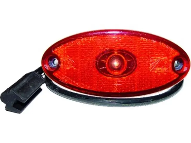 LED Rear Position Lamp FLATPOINT II red with reflector, cable 0,5m + P&R connect 