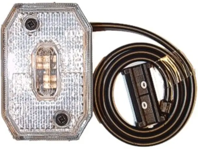 Front Position Lamp FLEXIPOINT white with reflector, DC-flatcable 0,5m, 12V 