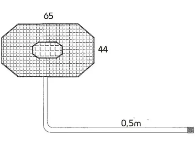 Front Position Lamp FLEXIPOINT white with reflector, DC-flatcable 0,5m, 12V 