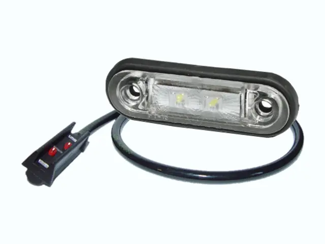 LED Front Position Lamp POSIPOINT II whi cable 0,5m + P&R connector 12/24V 