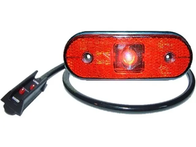 LED Rear Position Lamp UNIPOINT red cable 0,5m + P&R con., with reflector 