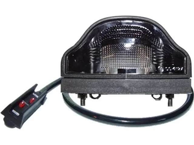 Registration Plate Lamp black cable 1,5m + P&R con., with bulb 24V 