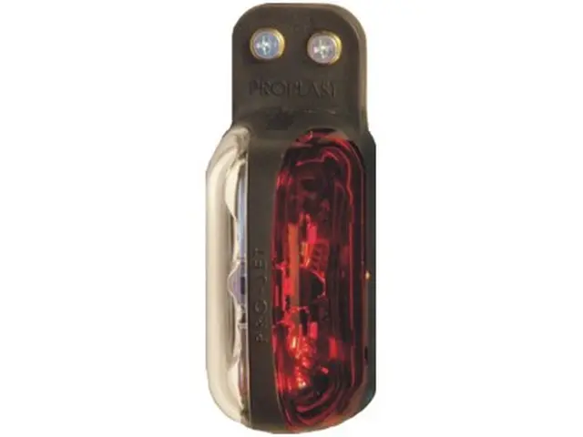 LED End Outline Marker Lamp PRO-JET red/ cable 1,75m, 12/24V, flexible bracket 