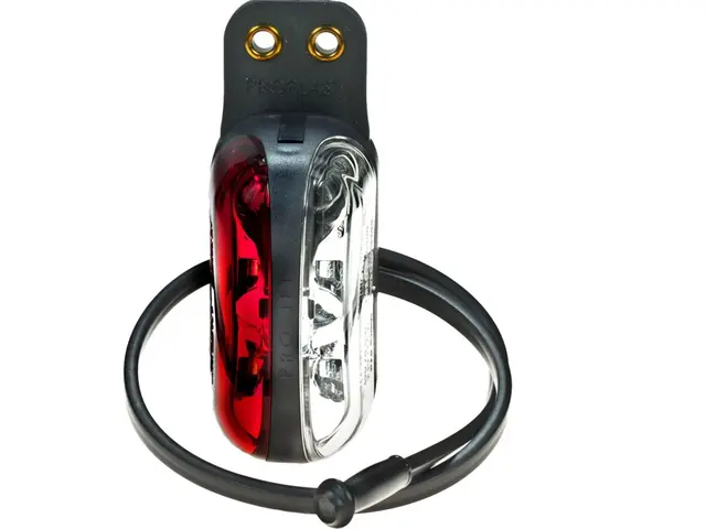 LED End Outline Marker Lamp PRO-JET red/ 12/24V, DC-flatcable 0,5m, flexible brac 