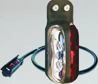 LED End Outline Marker Lamp PRO-JET red/ 12/24V, cable 1,75m P&R-connector, flexi 