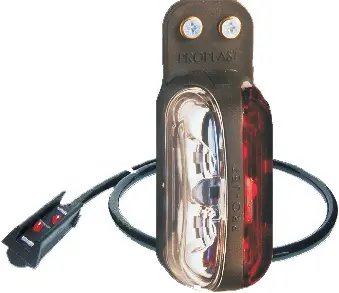 LED End Outline Marker Lamp PRO-JET red/ 12/24V, cable 1,75m P&R-connector, flexi 