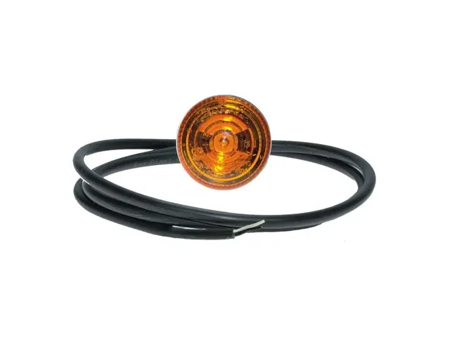 LED Sidemarker Lamp PRO-PENNY 12/24V, cable 0,5m, amber lens 