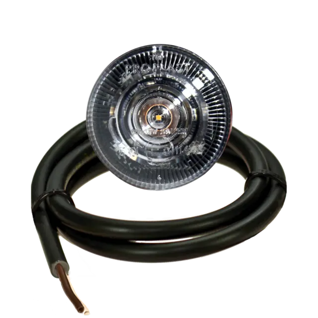 LED Lateral indicator PRO-PENNY 12/24 Volt, cable 0,5m, clear lens 