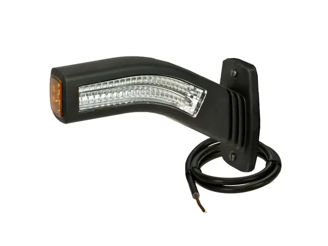 LED End Outline Marker Lamp PRO-SUPER-JE right, 12/24V, cable 1,75m, flexible bra 