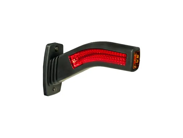 LED End Outline Marker Lamp PRO-SUPER-JE right, 12/24V, cable 1,75m, flexible bra 