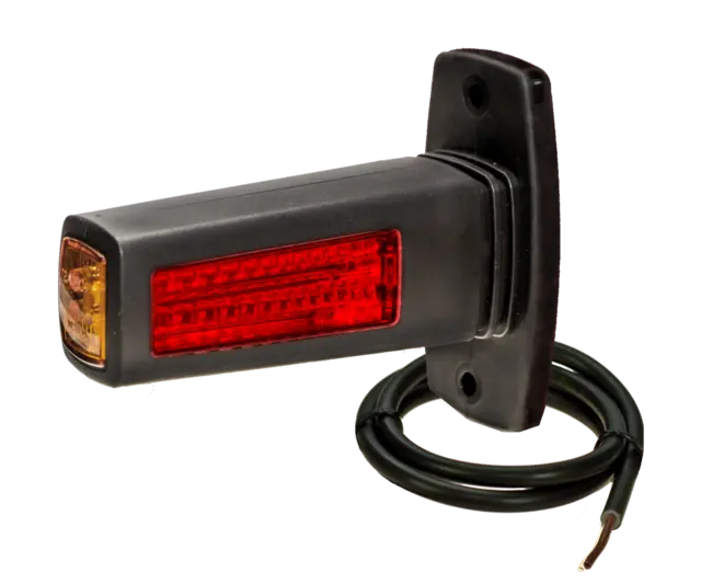 LED End Outline Marker Lamp PRO-SUPER-JE left, 12/24V, cable 1,75m, flexible shor 
