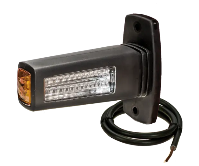 LED End Outline Marker Lamp PRO-SUPER-JE left, 12/24V, cable 1,75m, flexible shor 