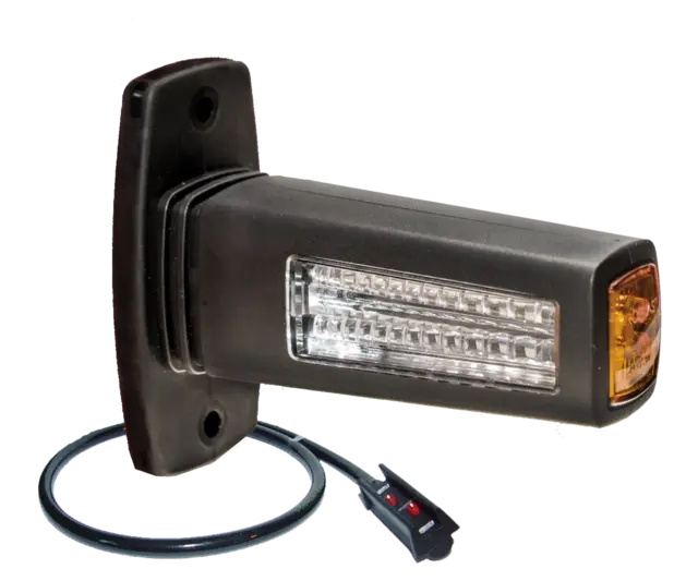 LED End Outline Marker Lamp PRO-SUPER-JE left, 12/24V, cable 1,75m + P&R, flexibl 
