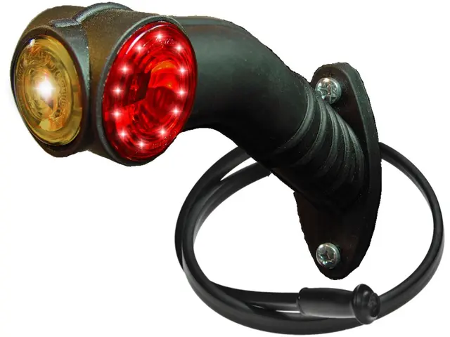 LED End Outline Marker Lamp PRO-SUPERPOI 12/24V, DC-flatcable 0,5m, flexible brac 