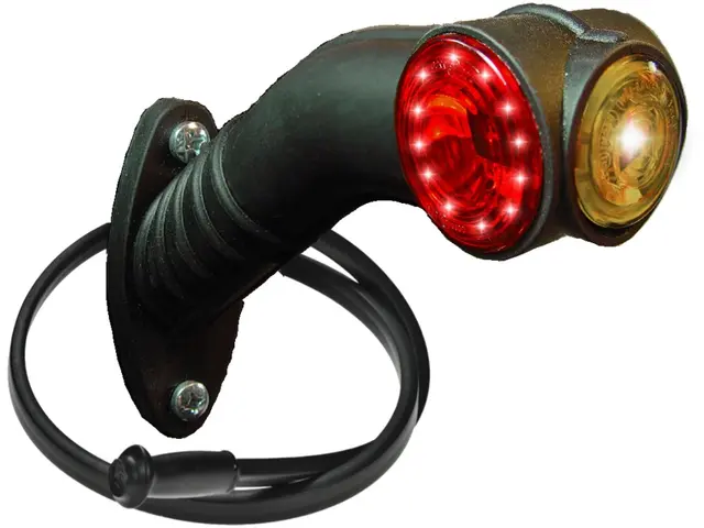 LED End Outline Marker Lamp PRO-SUPERPOI 12/24V, DC-flatcable 0,5m, flexible brac 