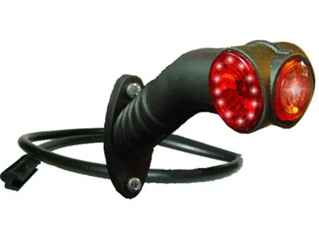 LED End Outline Marker Lamp PRO-SUPERPOI 12/24V, cable 1,75m + P&R con., flexible 