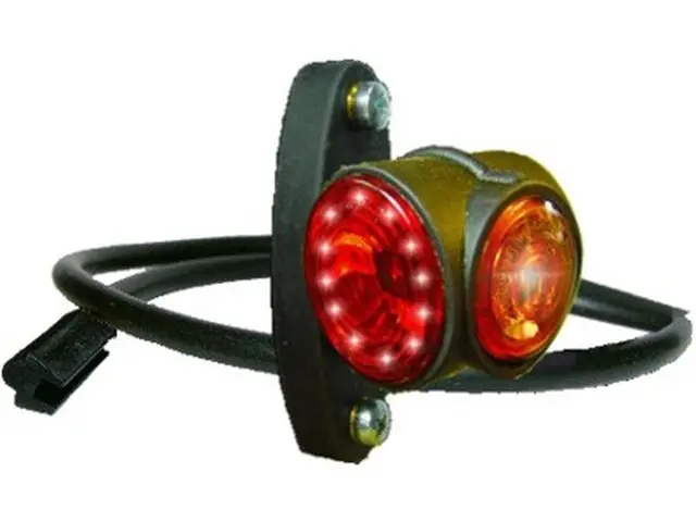 LED End Outline Marker Lamp PRO-SUPERPOI 12/24V, cable 1,75m + P&R con., flexible 