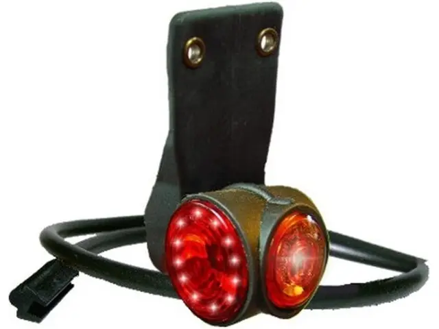 LED End Outline Marker Lamp PRO-SUPERPOI 12/24V, cable 1,75m + P&R, flexible pend 