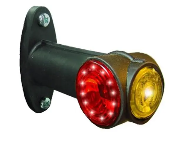 LED End Outline Marker Lamp PRO-SUPERPOI 12/24V, cable 1,75m, flexible short brac 