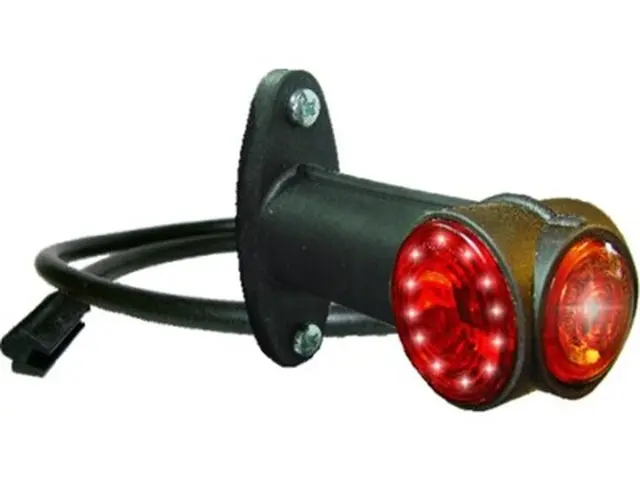 LED End Outline Marker Lamp PRO-SUPERPOI 12/24V, cable 1,75m + P&R, flexible shor 