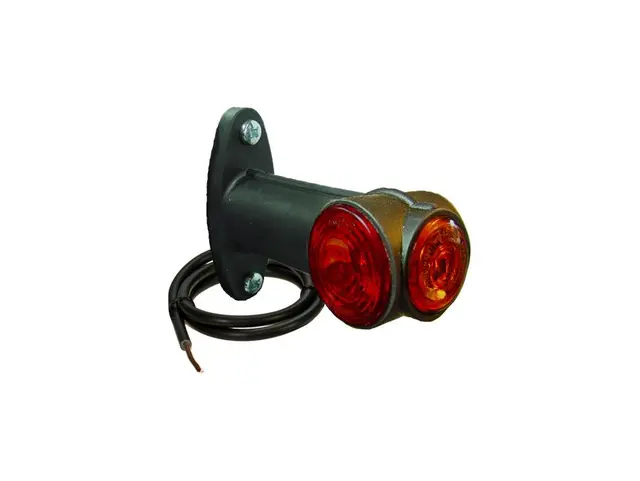 LED End Outline Marker Lamp PRO-SUPERPOI 12/24V, cable 0,5m, flexible short brack 