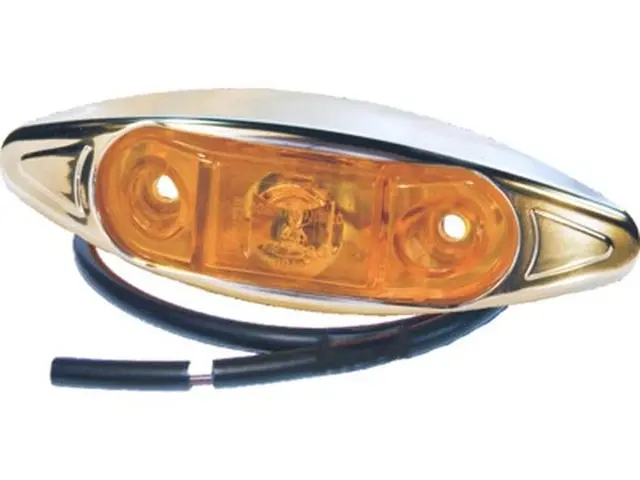 LED Sidemarker Lamp PRO-CAN 24V cable 0,5m, chrome housing 
