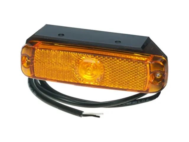 LED Sidemarker Lamp 12/24V, cable 1,5m, bracket 90° 