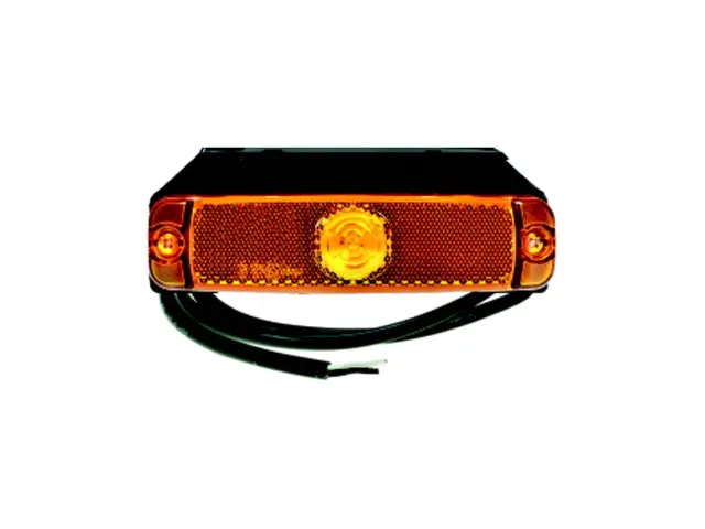 LED Sidemarker Lamp 12/24V, cable 1,5m, bracket 90° 