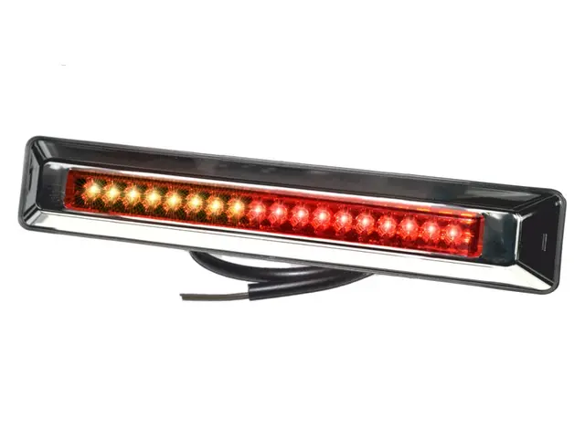 LED Rear Combination Lamp PRO-CAN XL 24V cable 0,5m, red lens, housing chrome 