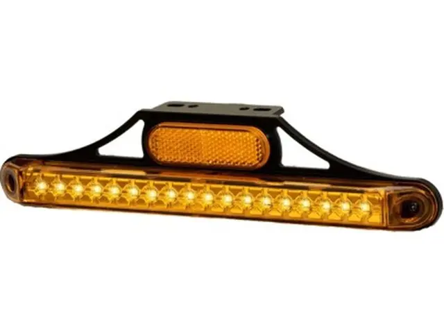 LED Sidemarker Lamp PRO-CAN XL 12V cable 0,5m, bracket 90° incl. reflex ref 