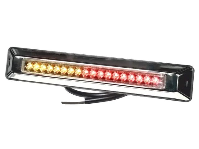 LED Rear Combination Lamp PRO-CAN XL 12V cable 0,5m, clear lens, housing chrome 