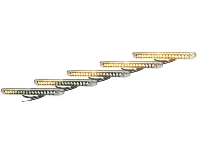 Sequential LED Direction Indicator Lamp clear housing, cat.1a, 12V, cable 0,5m, 