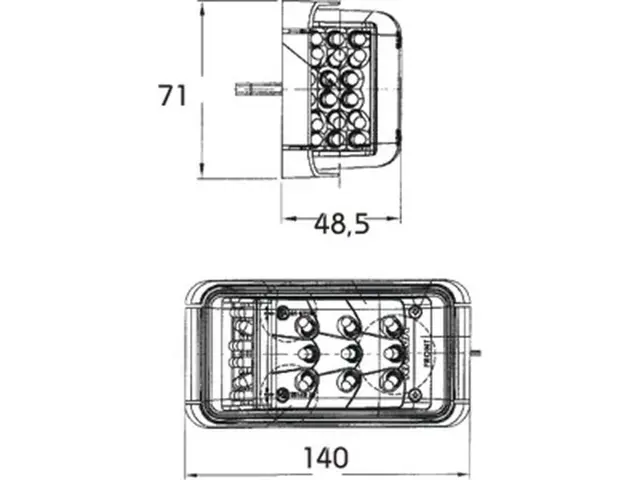 LED Direction Indicator Lamp Cat. 5 and 9-33V, cable 0,5m 
