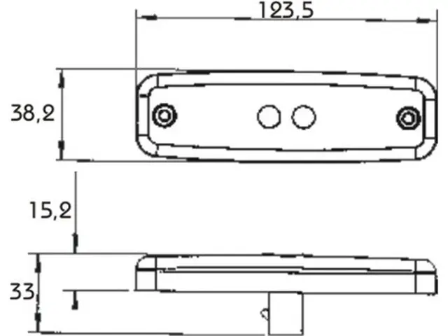 LED Sidemarker Lamp amber AMP SUPER SEAL connector, 12/24V 