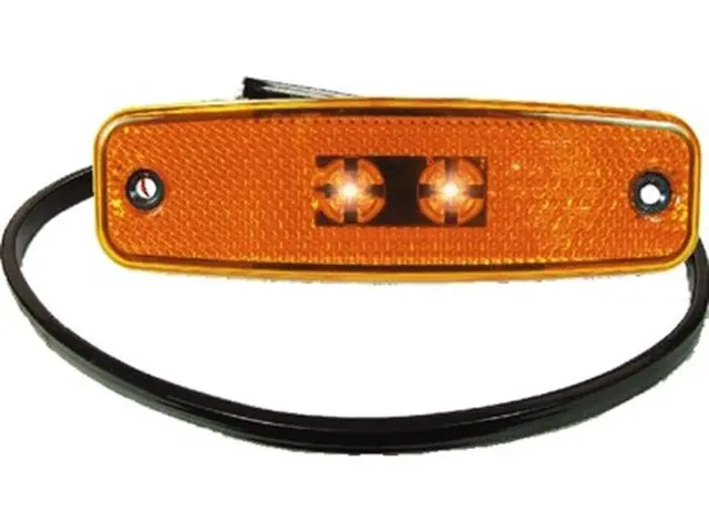 LED Sidemarker Lamp amber flat cable 0,5m, 12/24V 