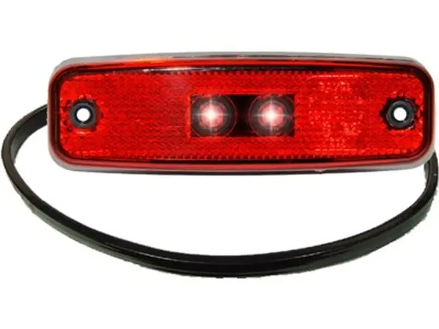 LED Rear Position Lamp red flat cable 0,5m, 12/24V 