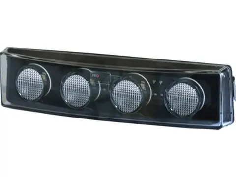 LED Lys 4-Dioder Hvit Solskjerm Scania back side connector, 24V, SCANIA