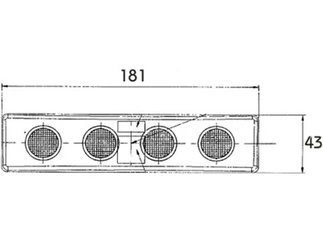 LED Lys 4-Dioder Hvit Solskjerm Scania back side connector, 24V, SCANIA 