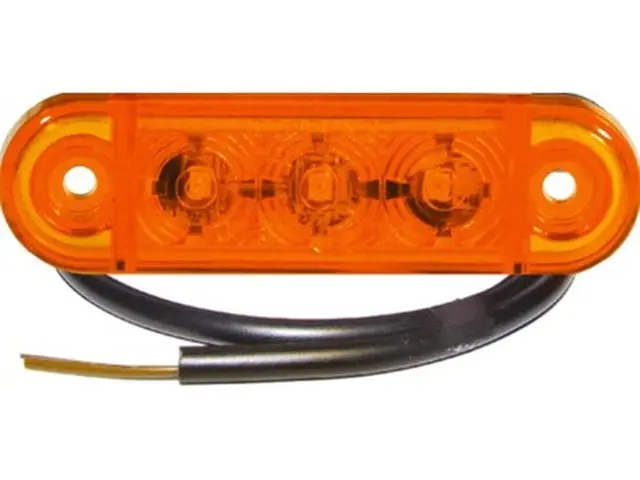 LED Sidemarker Lamp PRO-SLIM amber 12V, cable 0,5m 
