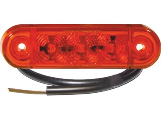 LED Rear Position Lamp PRO-SLIM red 12V, cable 0,5m 