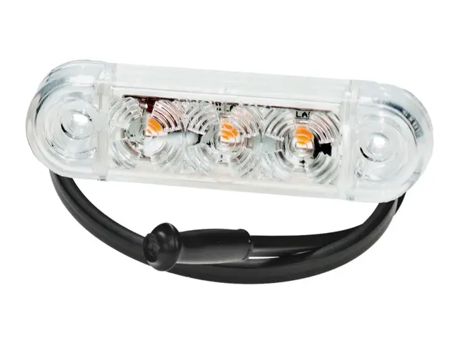 LED Front Position Lamp PRO-SLIM white 12V, flatcable 0,5m 
