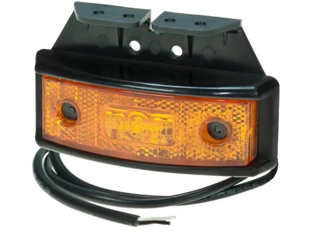 LED Sidemarker Lamp PRO-SML amber 10-32V, cable 0,5m, bracket 90° 