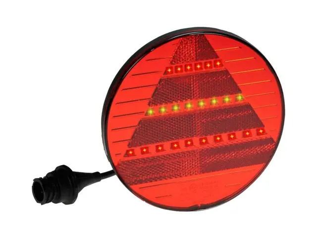 LED Rear Combination Lamp PRO-DISC 12/24V, cable 0,3m + 7-pol. AMP connecto 
