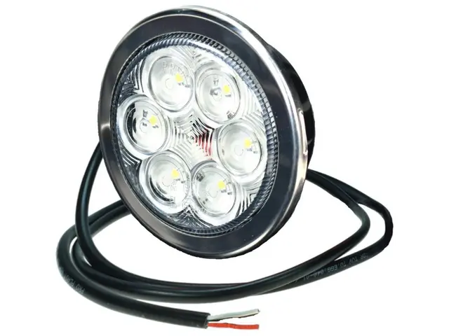 LED Reversing Lamp PRO-MINI-RING 12/24V cable 0,5m, recessed version 