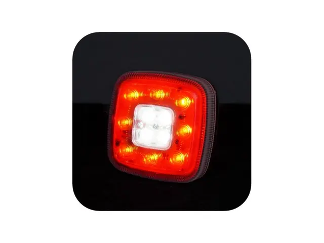 LED Fog/Reversing Lamp PRO-SQUARE 12/24V, cable 0,5m 