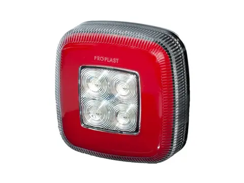 LED Rear Combination Lamp PRO-SQUARE LG light guide technology, 12/24V, cable 0,