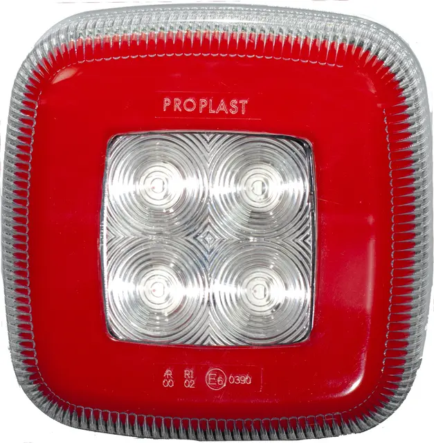 LED Rear Combination Lamp PRO-SQUARE LG light guide technology, 12/24V, cable 0, 