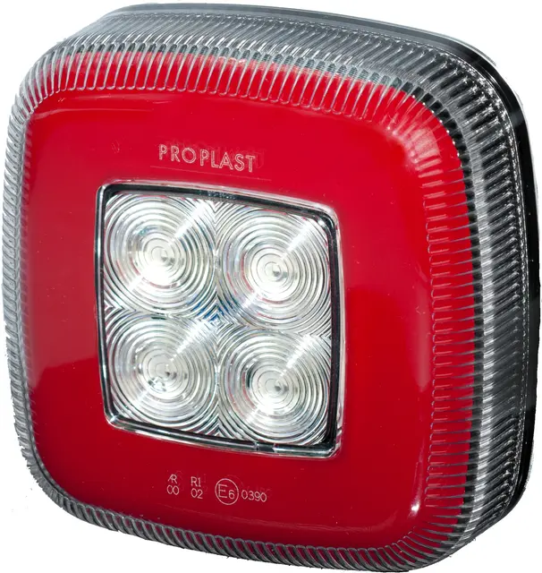 LED Rear Combination Lamp PRO-SQUARE LG light guide technology, 12/24V, cable 0, 