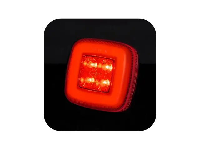 LED Rear Combination Lamp PRO-SQUARE LG light guide technology, 12/24V, cable 0, 
